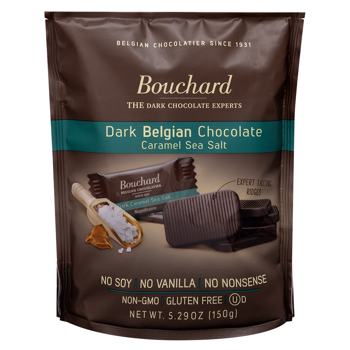 LOCAL PICKUP - Belgian Dark Chocolate Caramel Sea Salt Napolitains 5.29 OZ (150g)