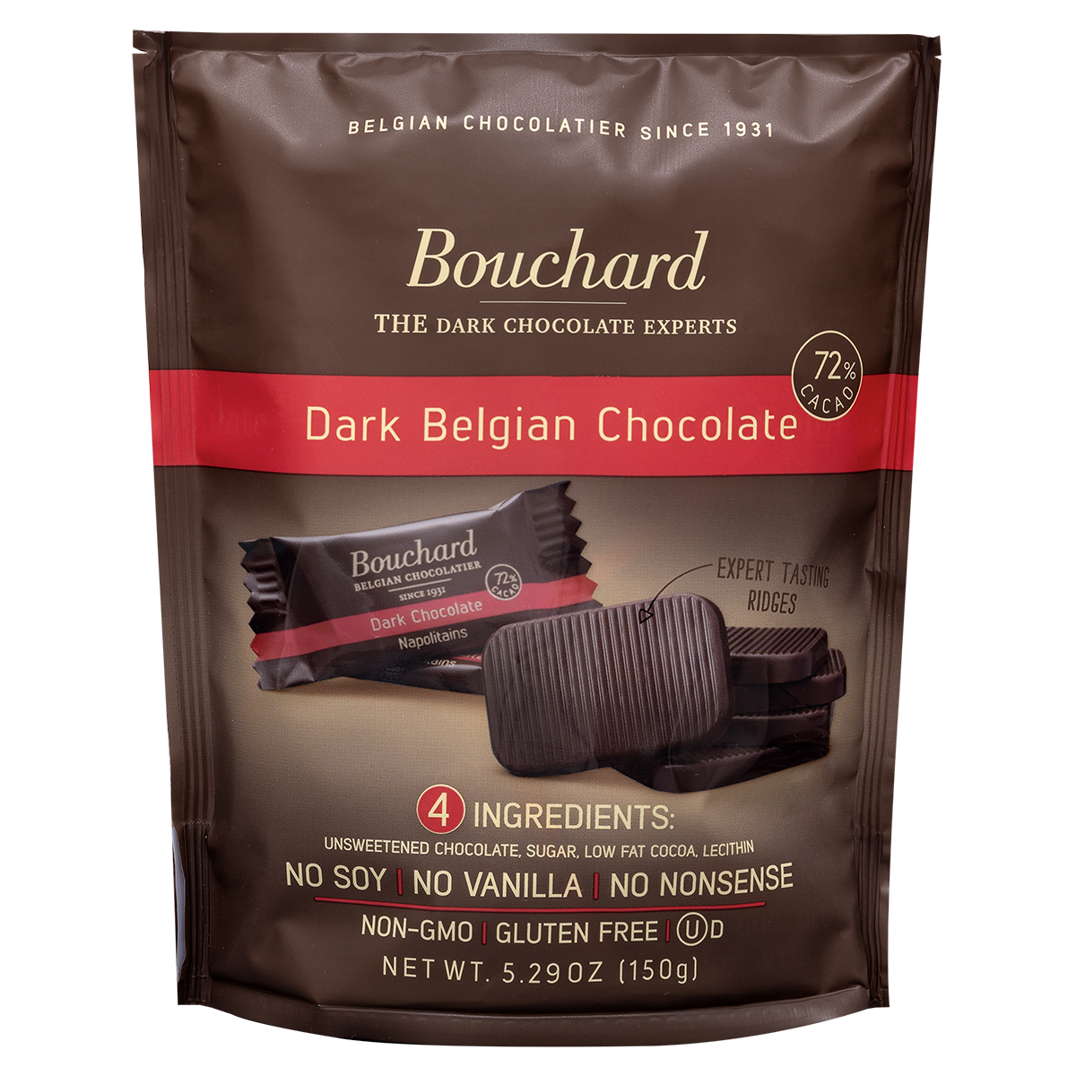 LOCAL PICKUP - Belgian Dark Chocolate Napolitains (72% Cacao) 5.29 OZ (150g)