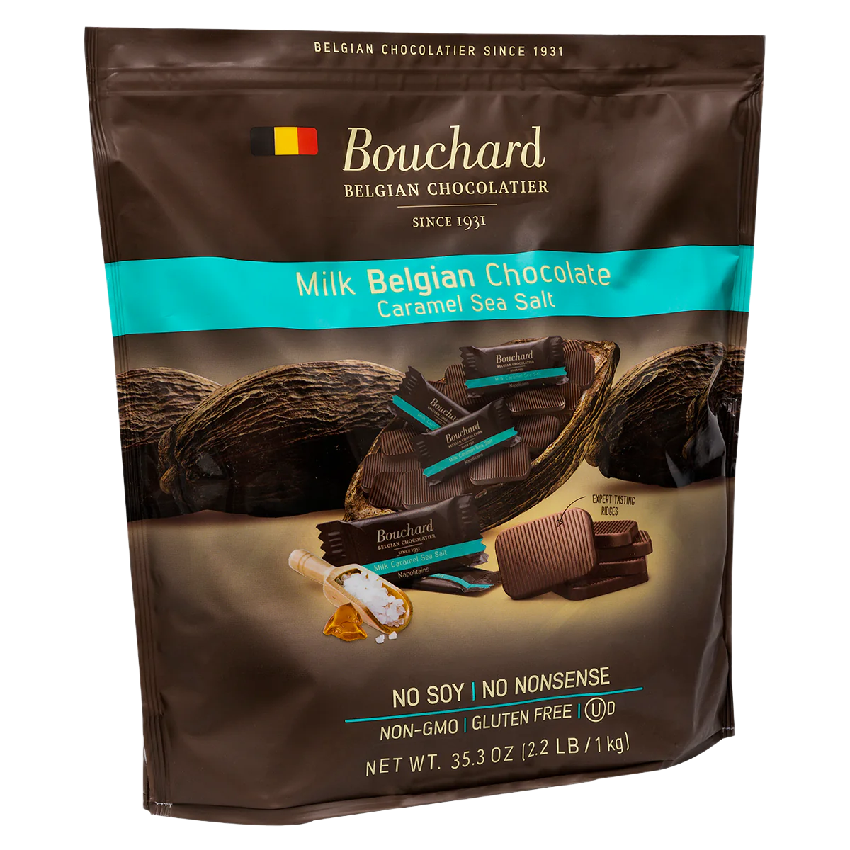 LOCAL PICKUP - Belgian Milk Chocolate Caramel Sea Salt Napolitains 35.3 OZ (2.2 LB/1KG)