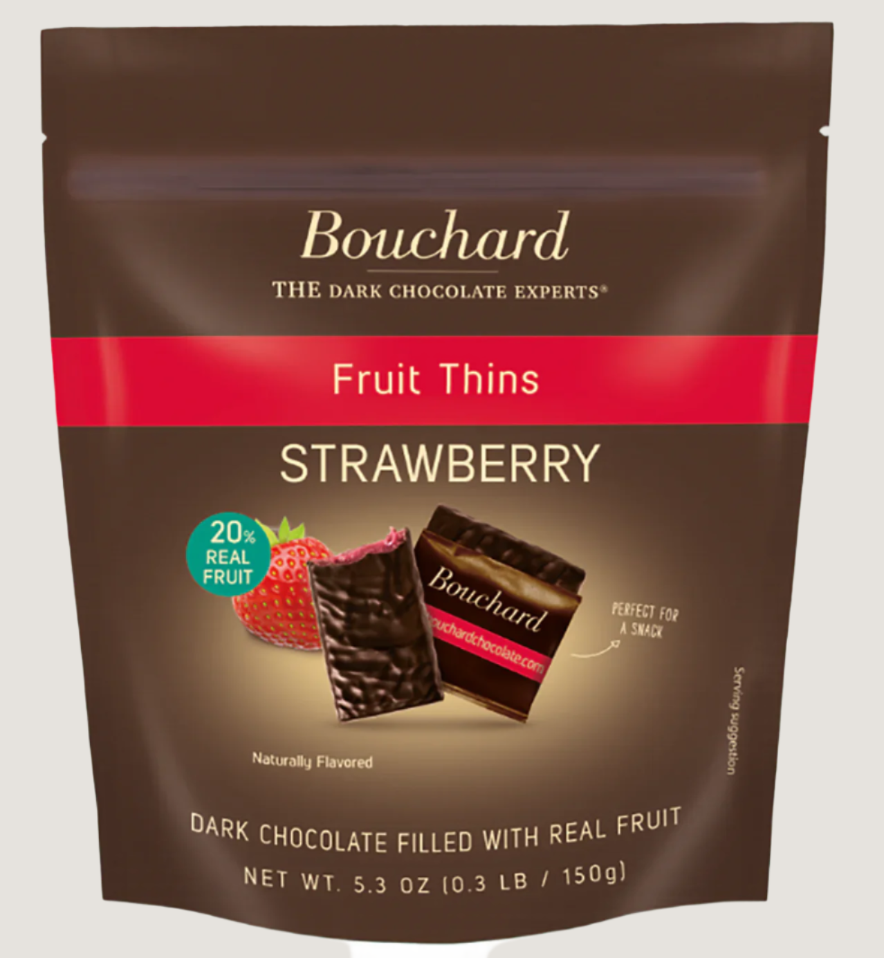 Bouchard Dark Chocolate Fruit Thins Strawberry (5.3oz)