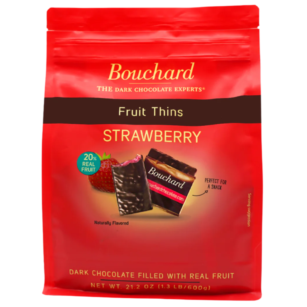 Bouchard Dark Chocolate Fruit Thins Strawberry (21.2oz)