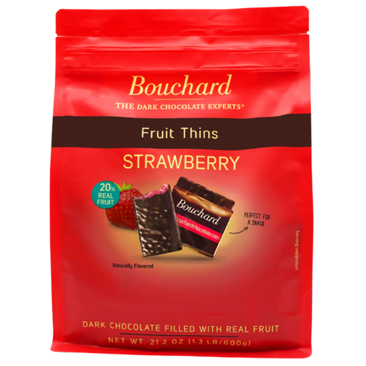 Bouchard Dark Chocolate Fruit Thins Strawberry (21.2oz)