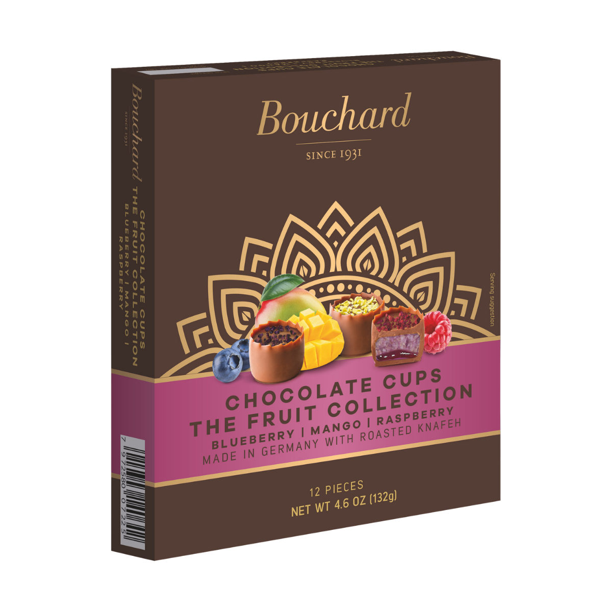 Bouchard Chocolate Cups - Fruit Collection - 4.6 OZ (.29 LB/132g)