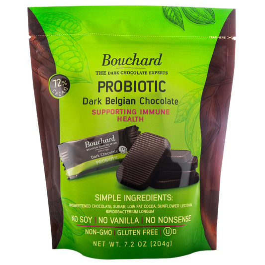 Bouchard probiotic dark Belgian chocolate