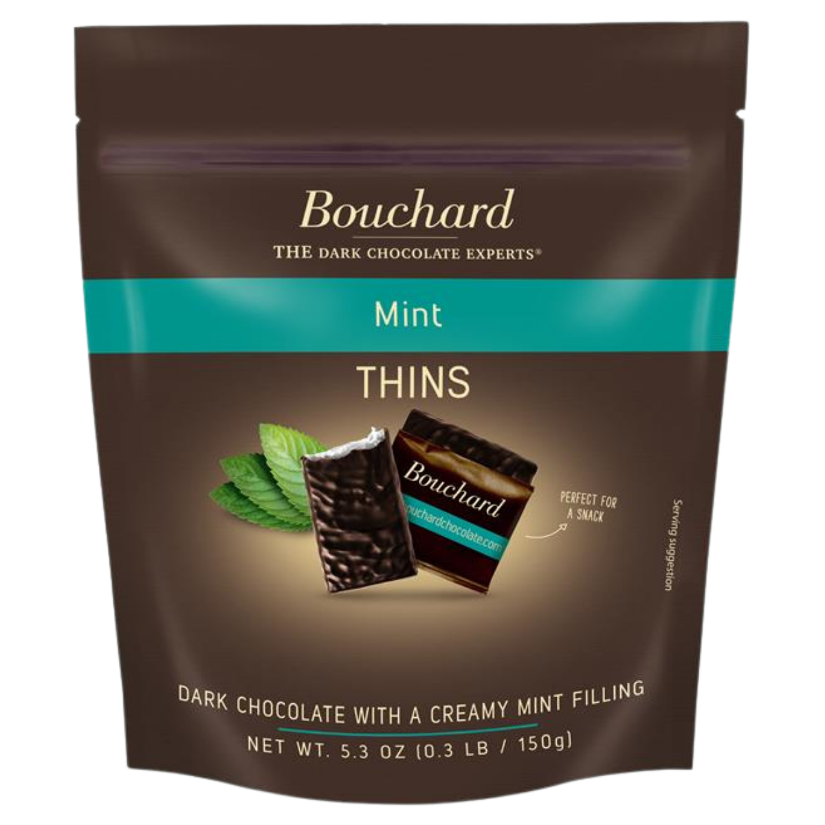 Bouchard Chocolate Thins Combo Pack - Caramel & Mint - 5.3 OZ (.3 LB/150g) (4 Pack)