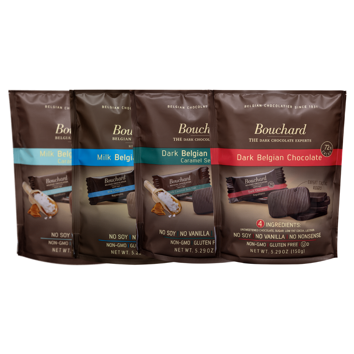 Belgian Chocolate Napolitains - Variety Pack 5.29 OZ (150g) (4