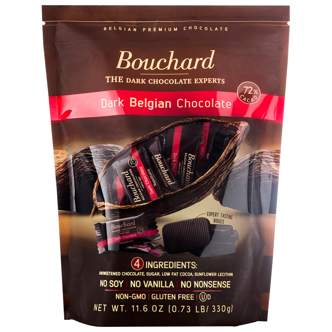 Belgian Dark Chocolate Probiotic Napolitains – Bouchard - The Dark
