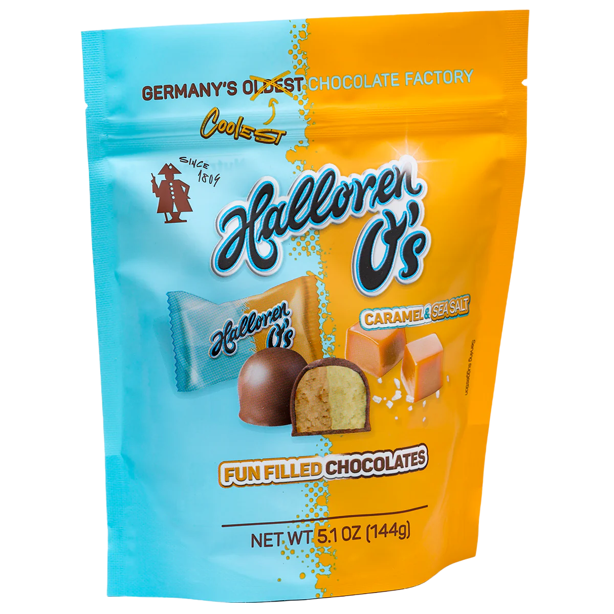 Halloren O's - Caramel Sea Salt Fudge 5.1 OZ (144g)