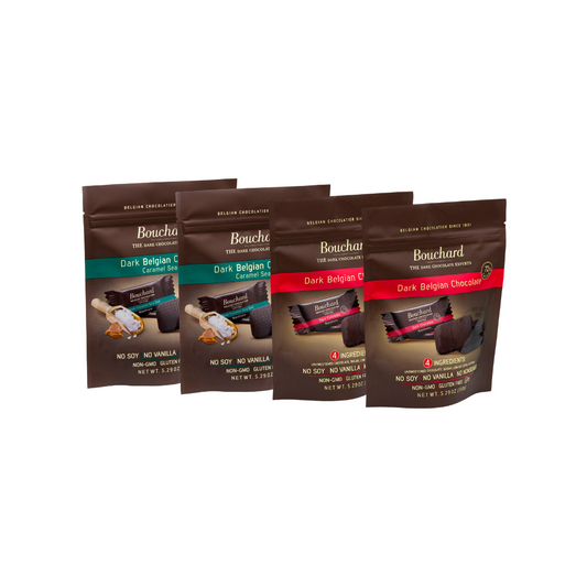 Belgian Dark Chocolate Combo Pack - 5.29 OZ (150g) (4 Pack)