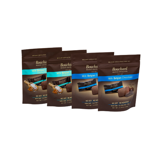 Belgian Milk Chocolate Combo Pack - 5.29 OZ (150g) (4 Pack)