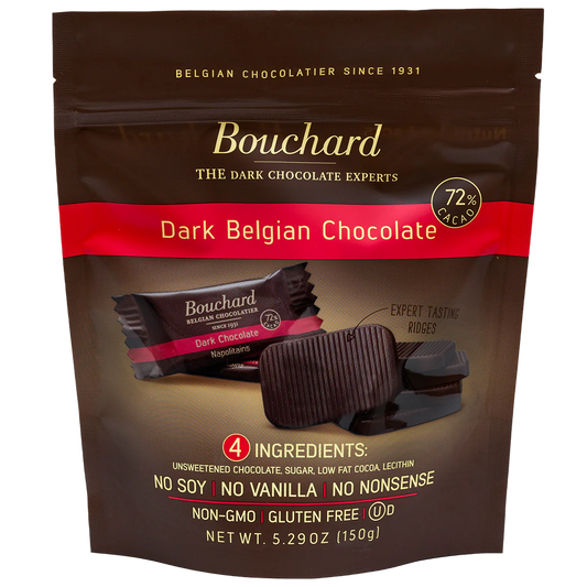 Belgian Dark Chocolate Napolitains (72% Cacao) 5.29 OZ (150g)