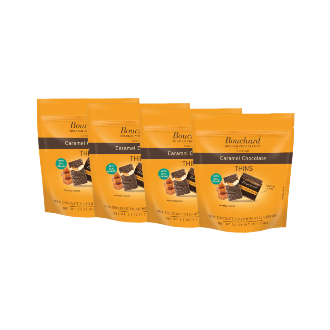 Milk Chocolate Caramel Thins - 5.3 OZ (.3 LB/150g) (4 Pack)