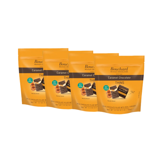 Milk Chocolate Caramel Thins - 5.3 OZ (.3 LB/150g) (4 Pack)