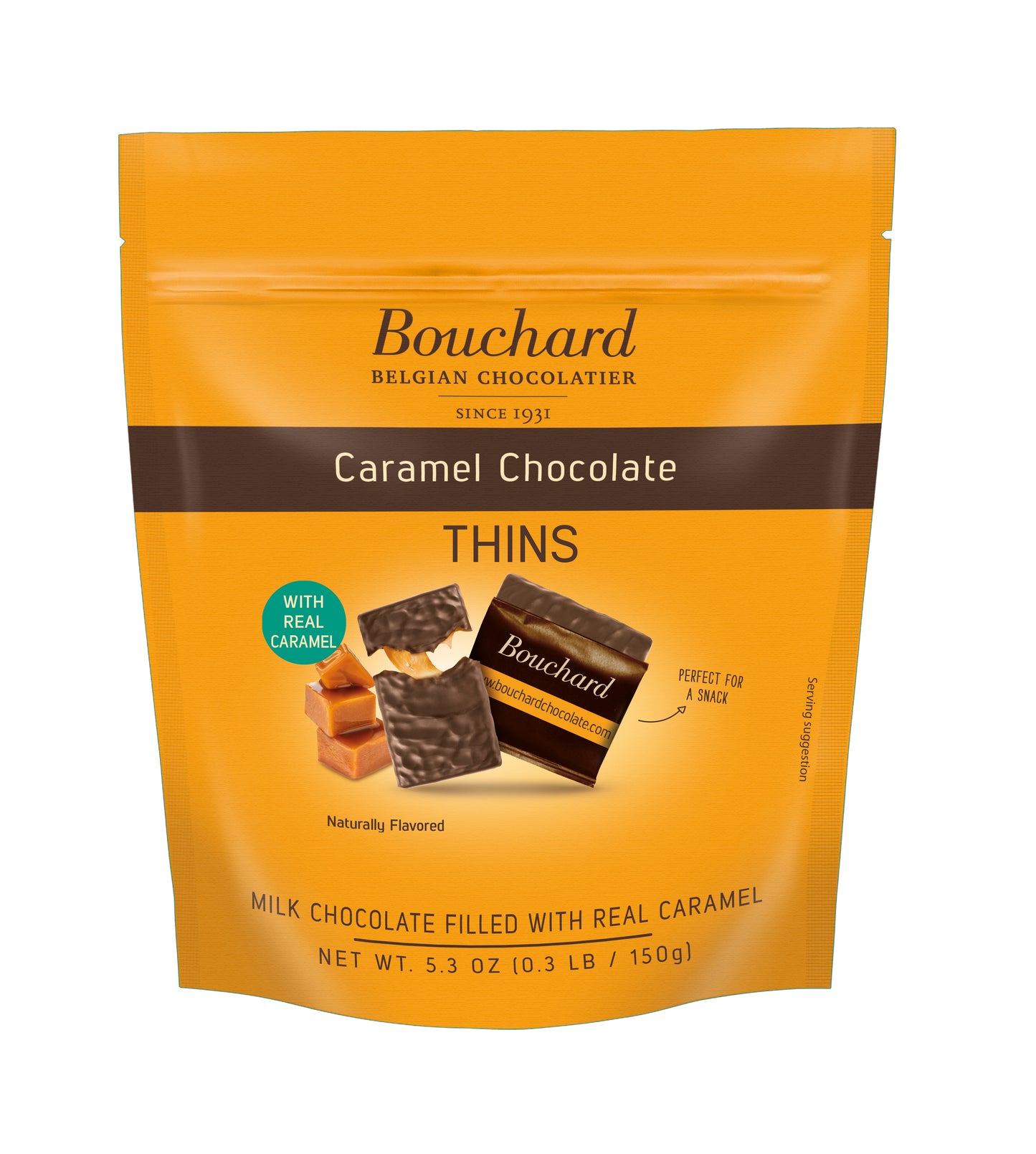 Milk Chocolate Caramel Thins - 5.3 OZ (.3 LB/150g) (4 Pack)