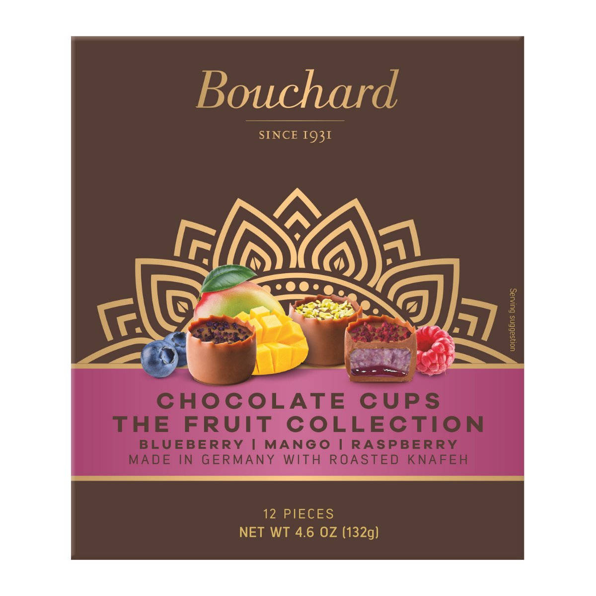 Bouchard Chocolate Cups - Fruit Collection - 4.6 OZ (.29 LB/132g)
