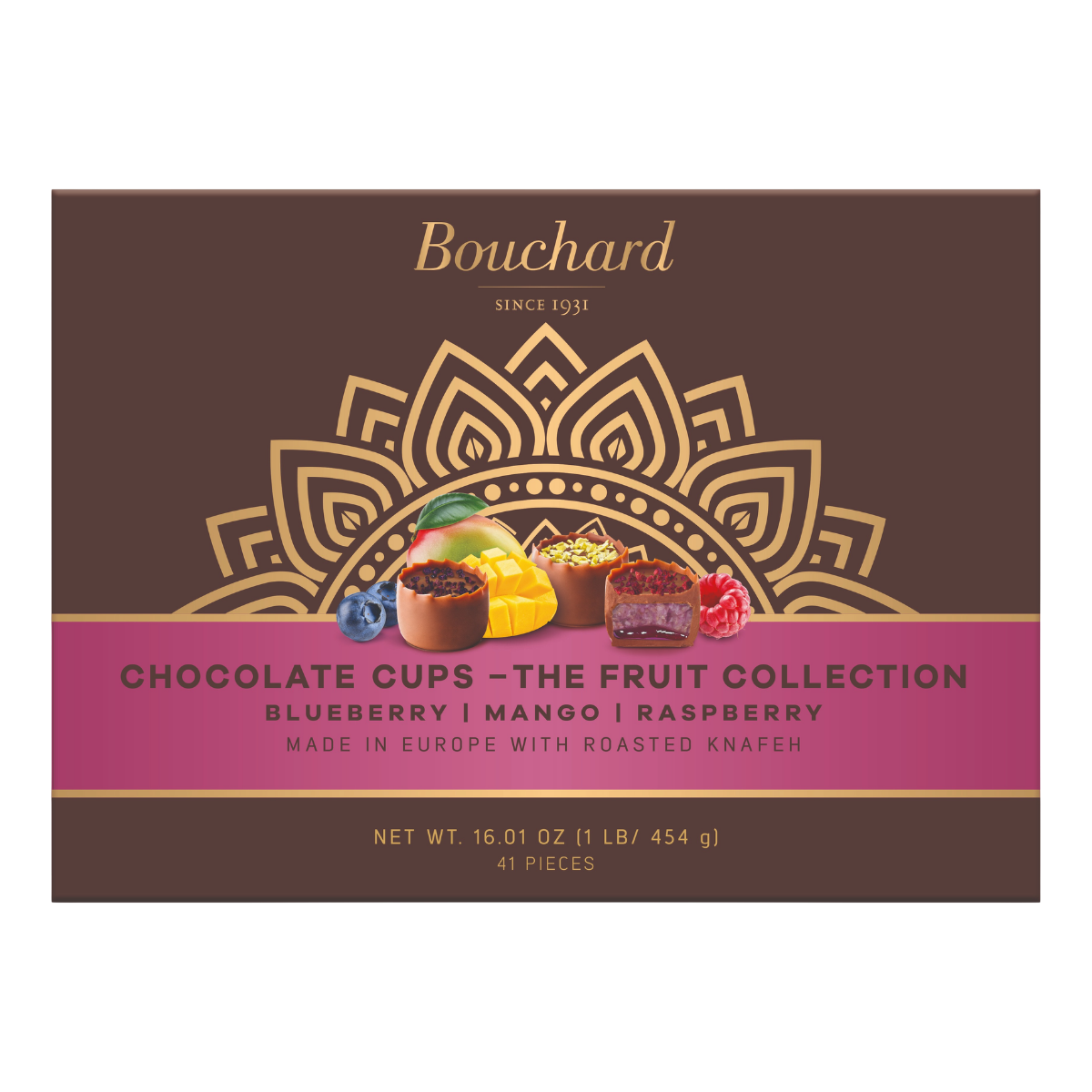 Bouchard Chocolate Cups - Fruit Collection - 16.01 OZ (1 LB/454g)