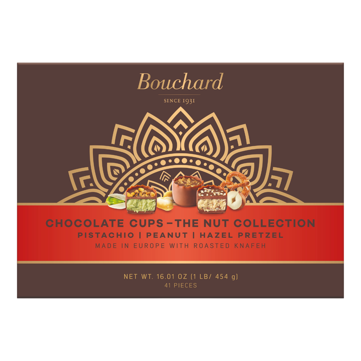 Bouchard Chocolate Cups - Nut Collection - 16.01 OZ (1 LB/454g)