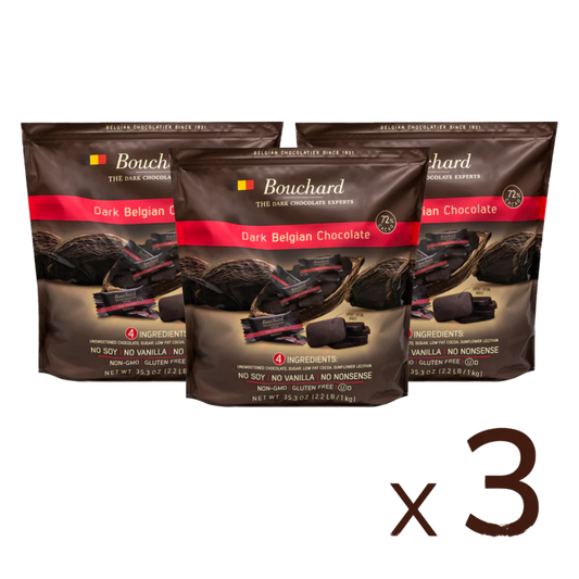 Dark Chocolate Expert Bundle - 1KG (72% Cacao) (3 Pack)