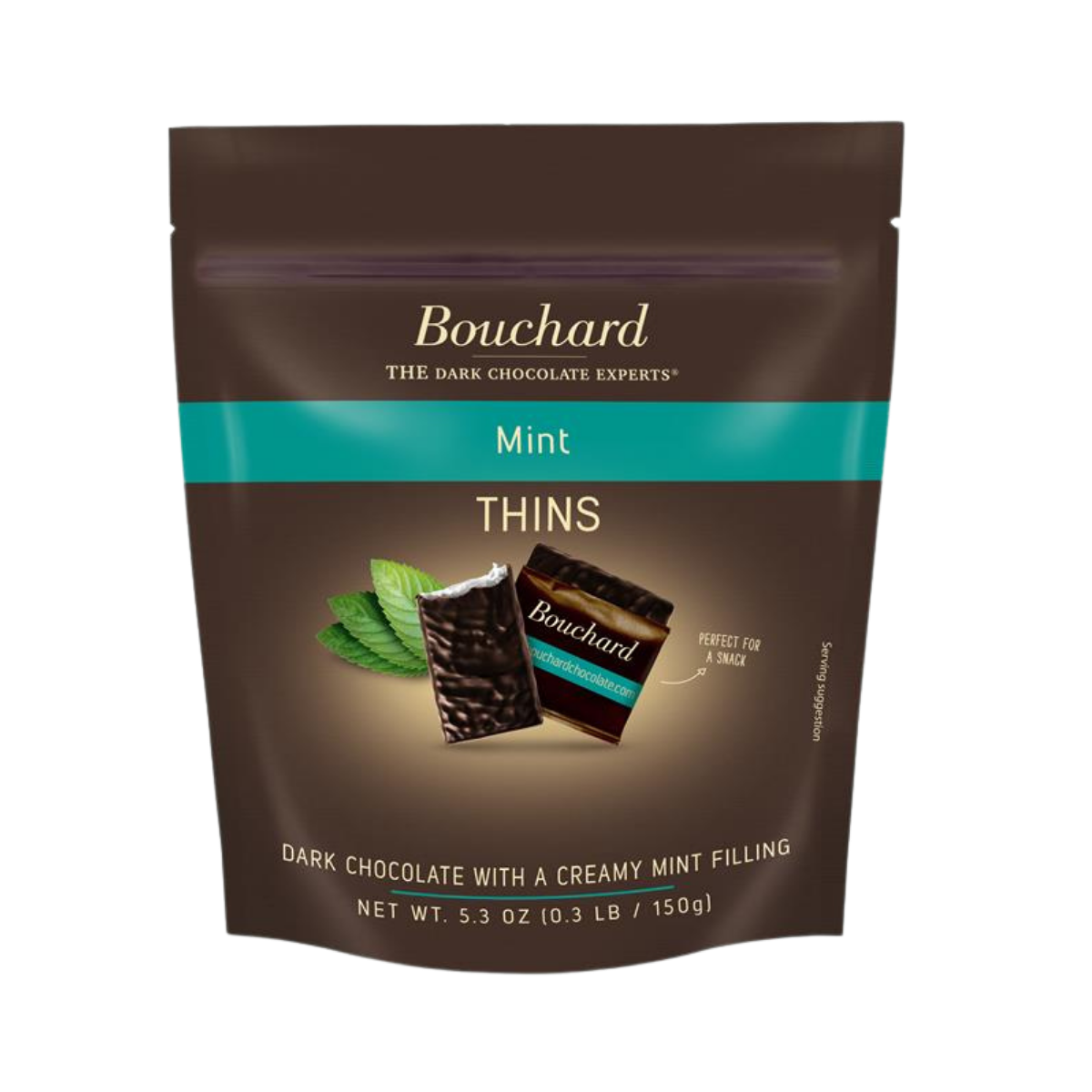 Bouchard Chocolate Thins Combo Pack - Strawberry & Mint - 5.3 OZ (.3 LB/150g) (4 Pack)