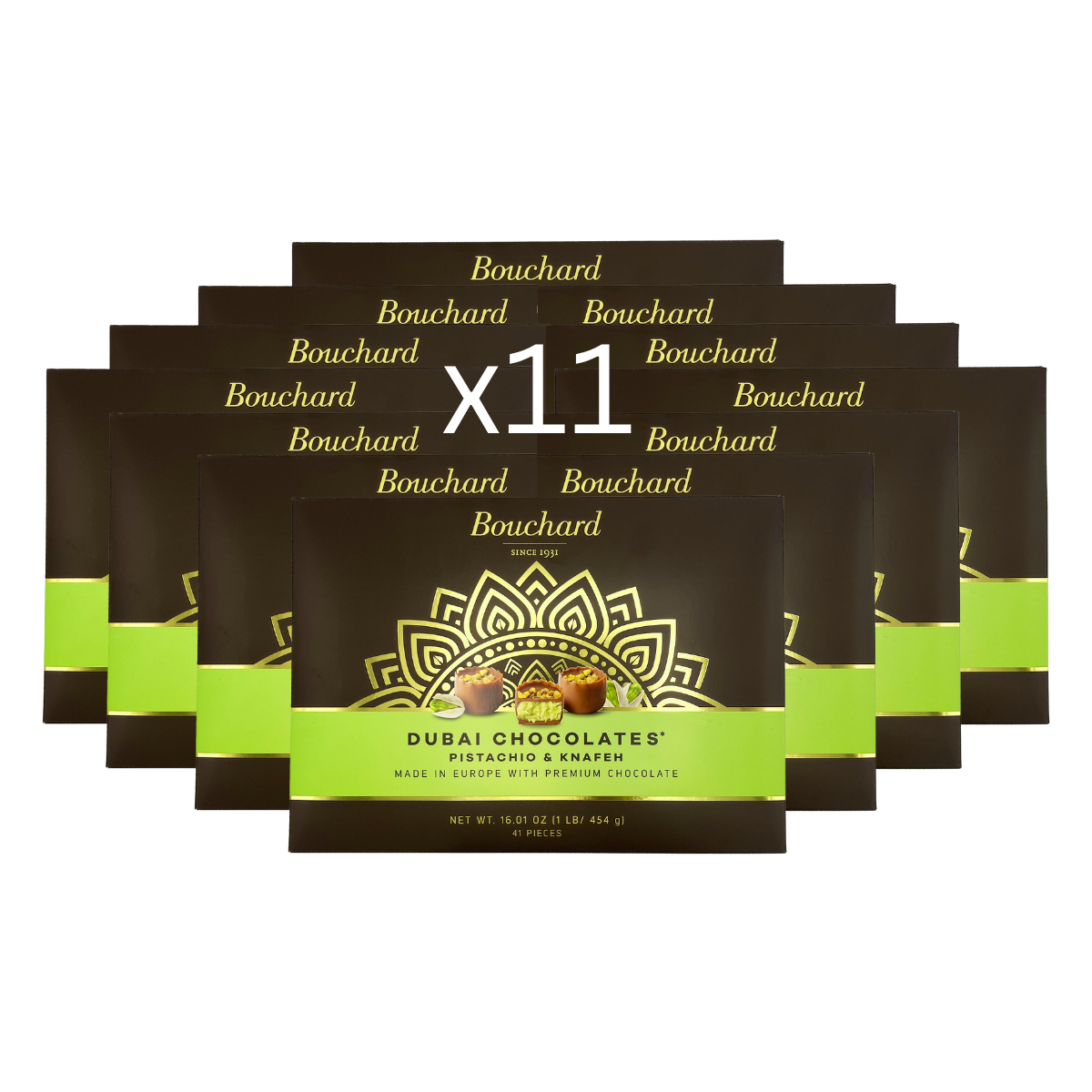 LOCAL PICKUP - Dubai Chocolates Pistachio & Knafeh - 16.01 OZ (1 LB/454g) FULL CASE