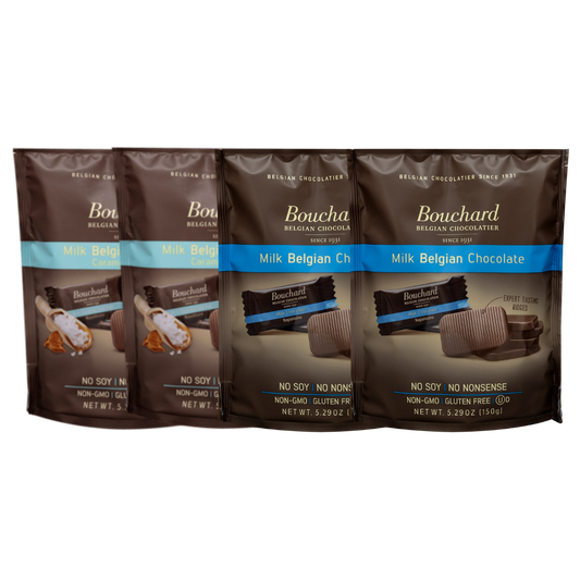 Belgian Milk Chocolate Combo Pack - 5.29 OZ (150g) (4 Pack)