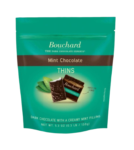 Dark Chocolate Mint Thins (72% Cacao) 5.3 OZ (.3 LB/150g)