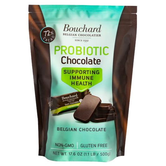 Probiotic Belgian Dark Chocolate Napolitains (72% Cacao) 17.6 OZ (1.1 LB/500g)