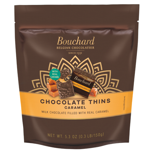 Milk Chocolate Caramel Thins - 5.3 OZ (.3 LB/150g)
