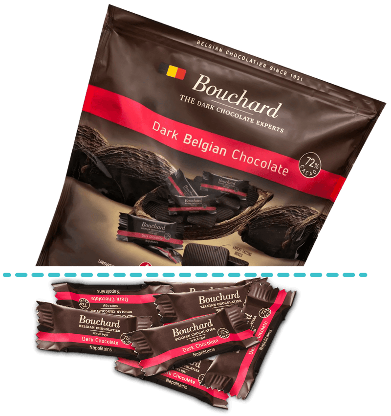 Premium Chocolate. First Bag. $10 OFF.